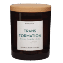UpCandle® Aromakerze Transformation im braunen Glas mit Buchenholzdeckel, Duft Thymian, Lavendel, Zeder
