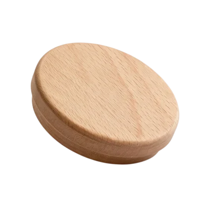ubehör für Kerzengläser: UpCandle Holzdeckel aus Buchenholz, passend zum Verschließen der Gläser, schützend und dekorativ